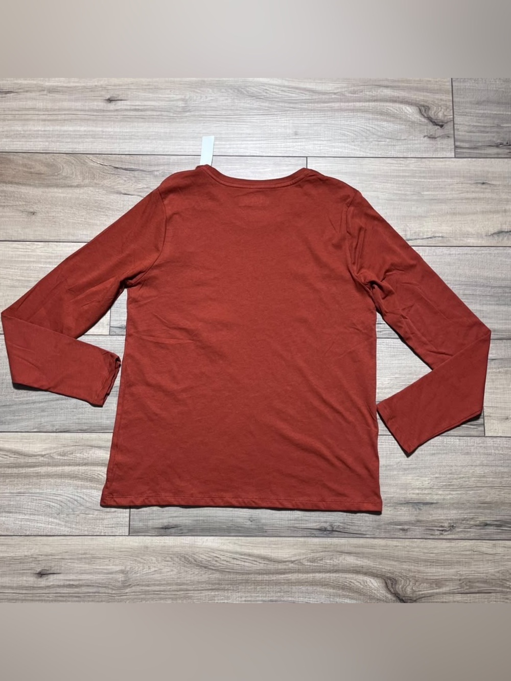 Time And Tru Womens Long Sleeve Core Tee Size Medium 8-10 Auburn Sun - Picture 9 of 9